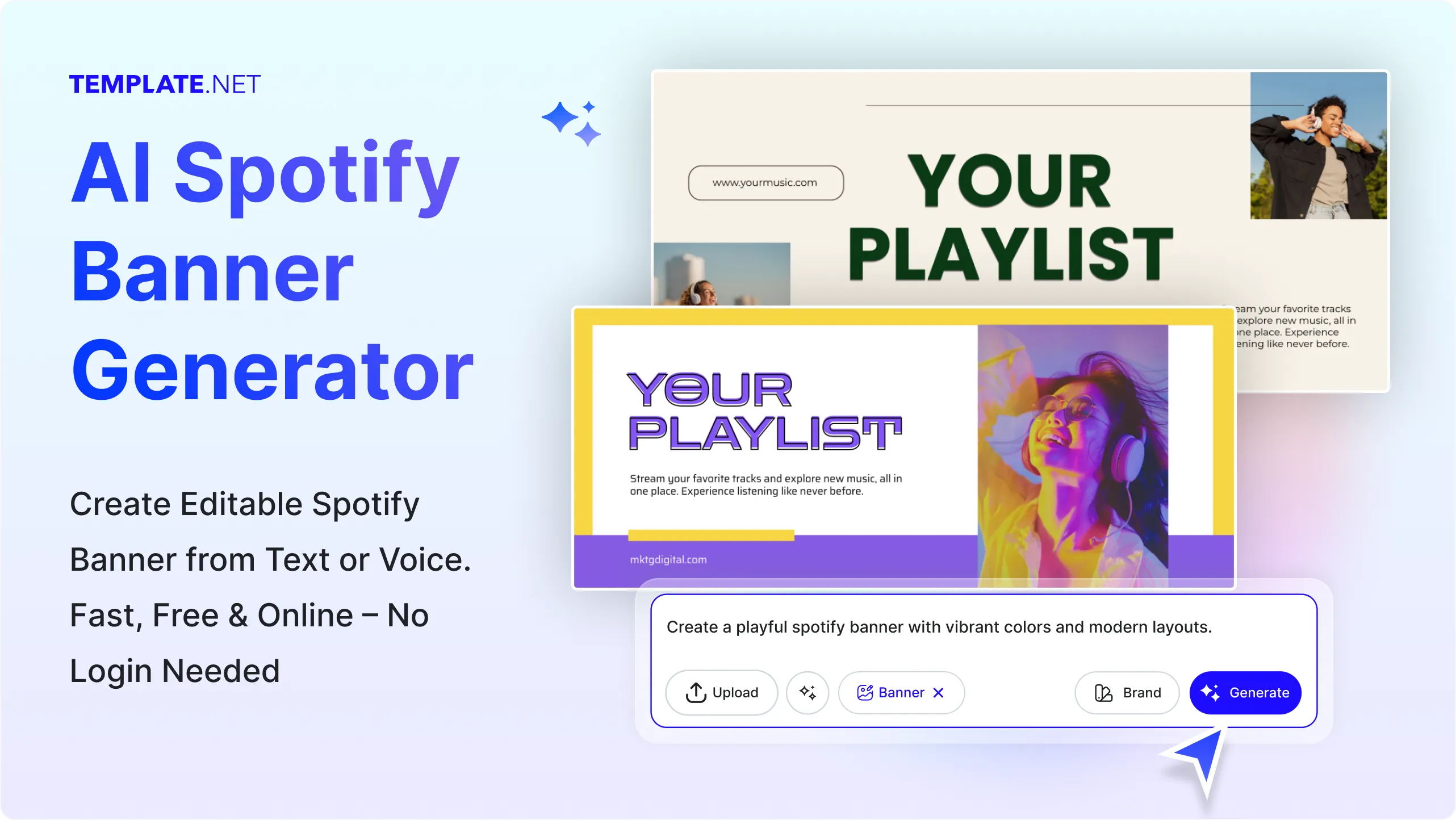 Free AI Spotify Banner Generator, Free Spotify Banner Maker Online
